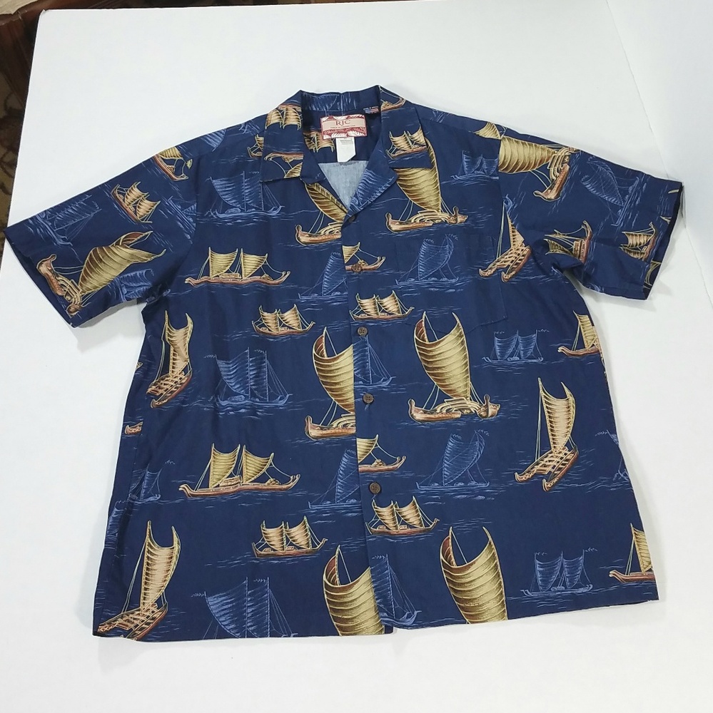 RJC Hawaiian Shirt Men's Large